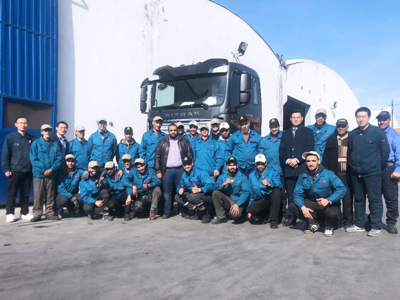 Le véhicule de marque SITRAK en CKD, est sorti de la ligne de montage pour la première fois dans une usine d’outre-mer au Maroc